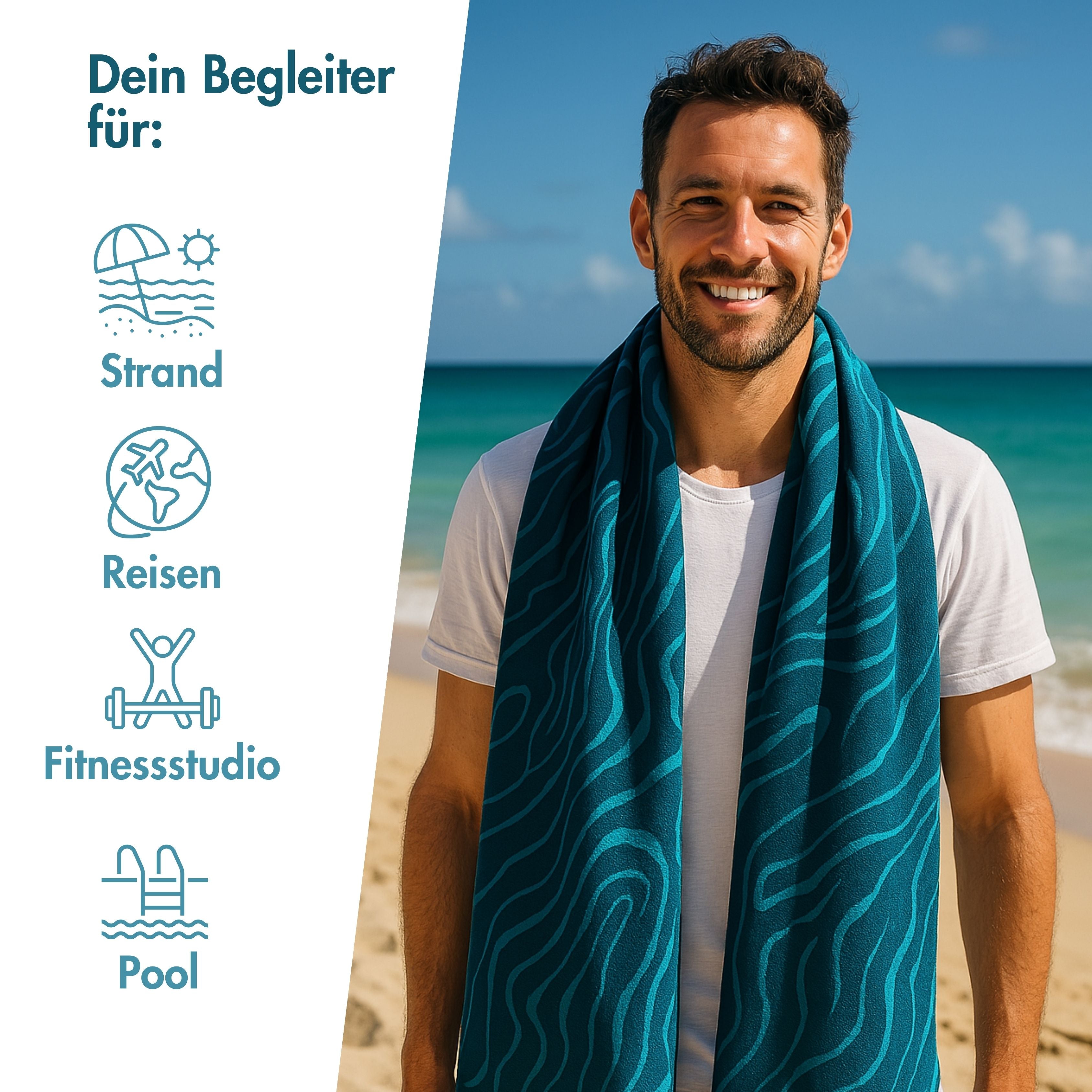 Mikrofaser-Handtuch SunChill 80 × 160 cm