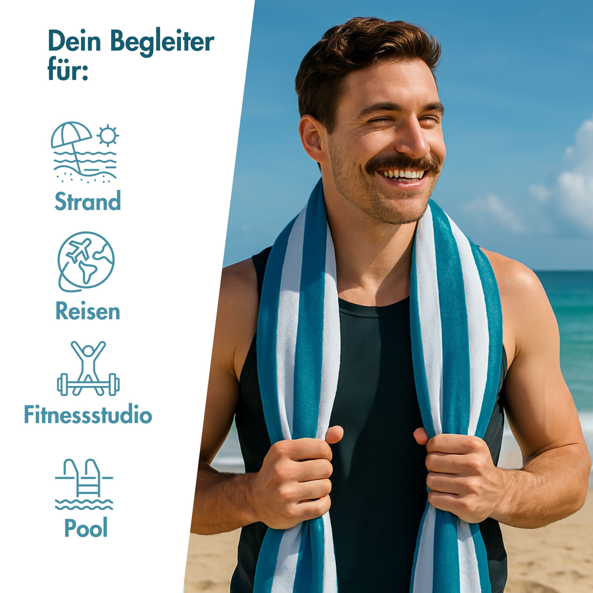 Mikrofaser-Handtuch SunChill 80 × 160 cm