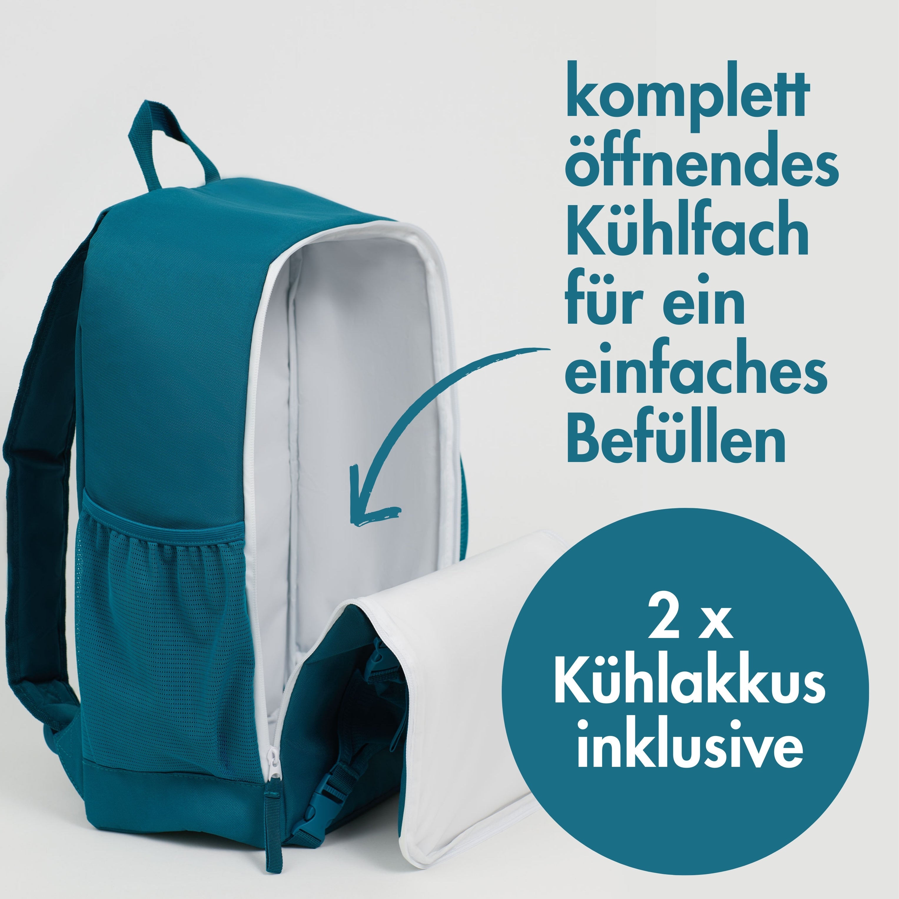 Momevo cooling backpack Chillpack with two ice packs