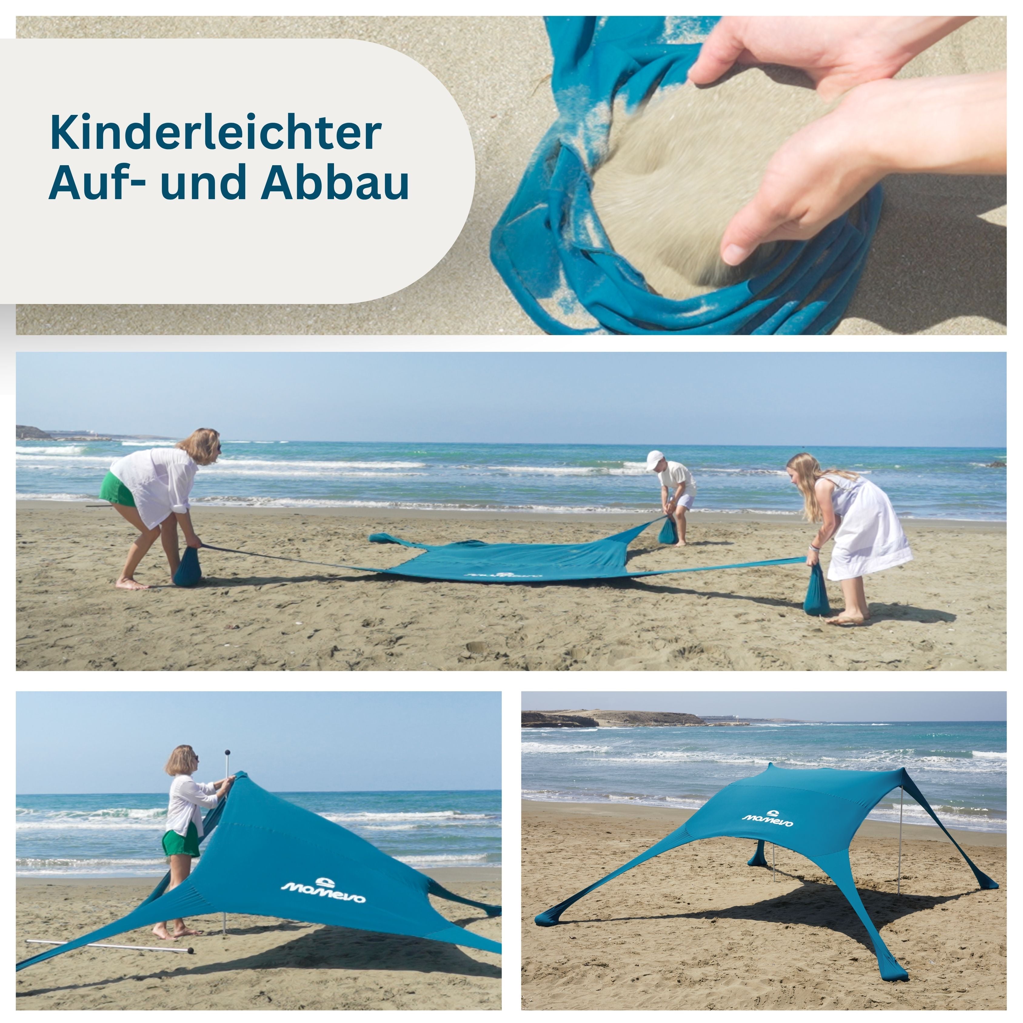 Tenda da spiaggia Momevo Sunsail con SPF50+