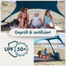 Momevo Sunsail Strandzelt Sonnensegel mit UPF50+