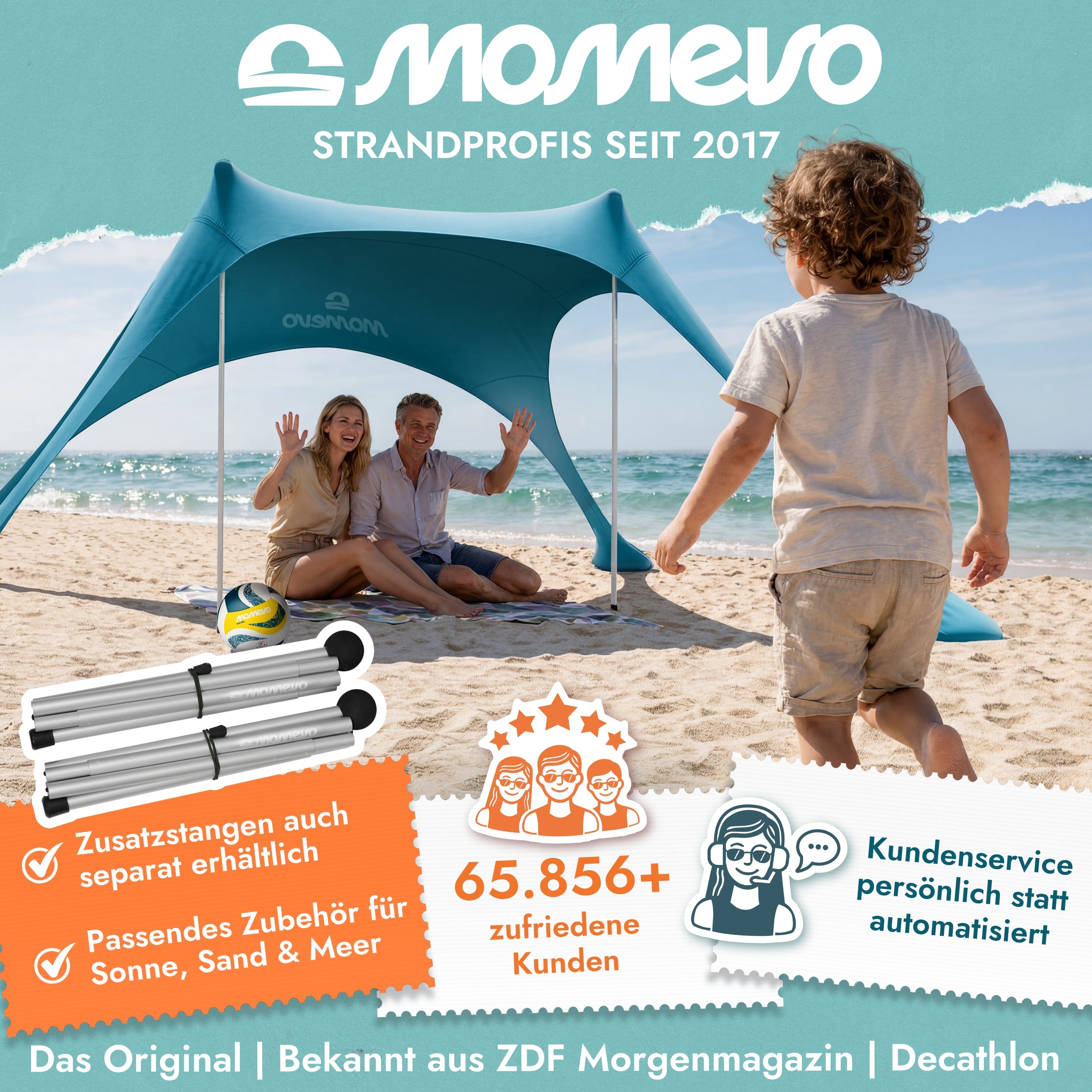 sonnensegel mit stangen decathlon Sunsail Strandzelt Sonnensegel mit UPF50+