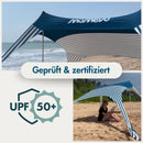 Momevo Sunsail Strandzelt Sonnensegel mit UPF50+