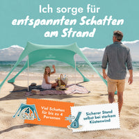 Momevo Sunsail Strandzelt Sonnensegel mit UPF50+