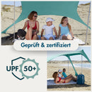 Momevo Sunsail Strandzelt Sonnensegel mit UPF50+