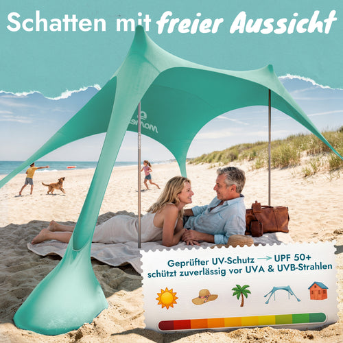 Momevo Sunsail Strandzelt Sonnensegel mit UPF50+