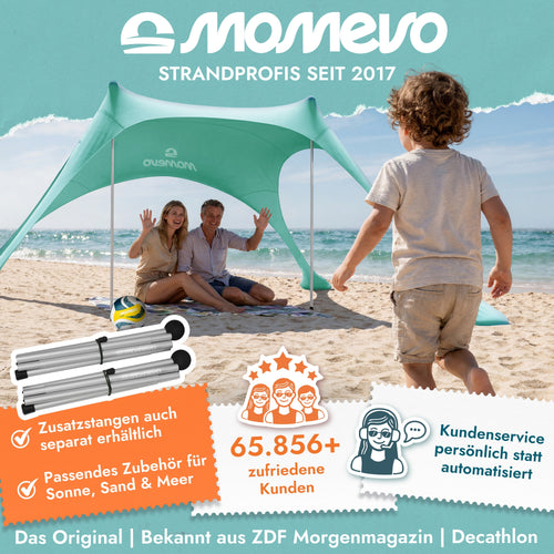 Momevo Sunsail Strandzelt Sonnensegel mit UPF50+
