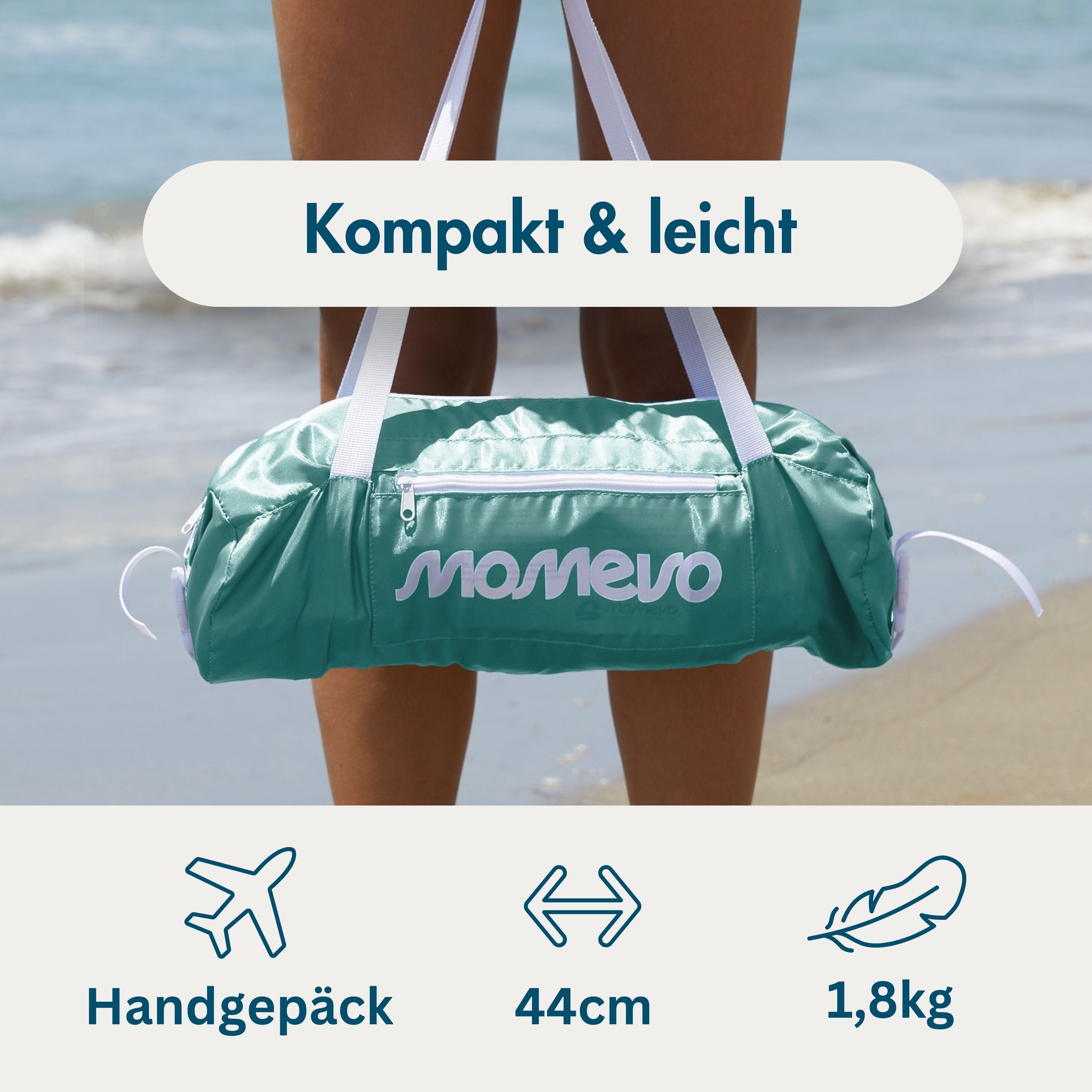 Momevo Sunsail Strandzelt Sonnensegel mit UPF50+