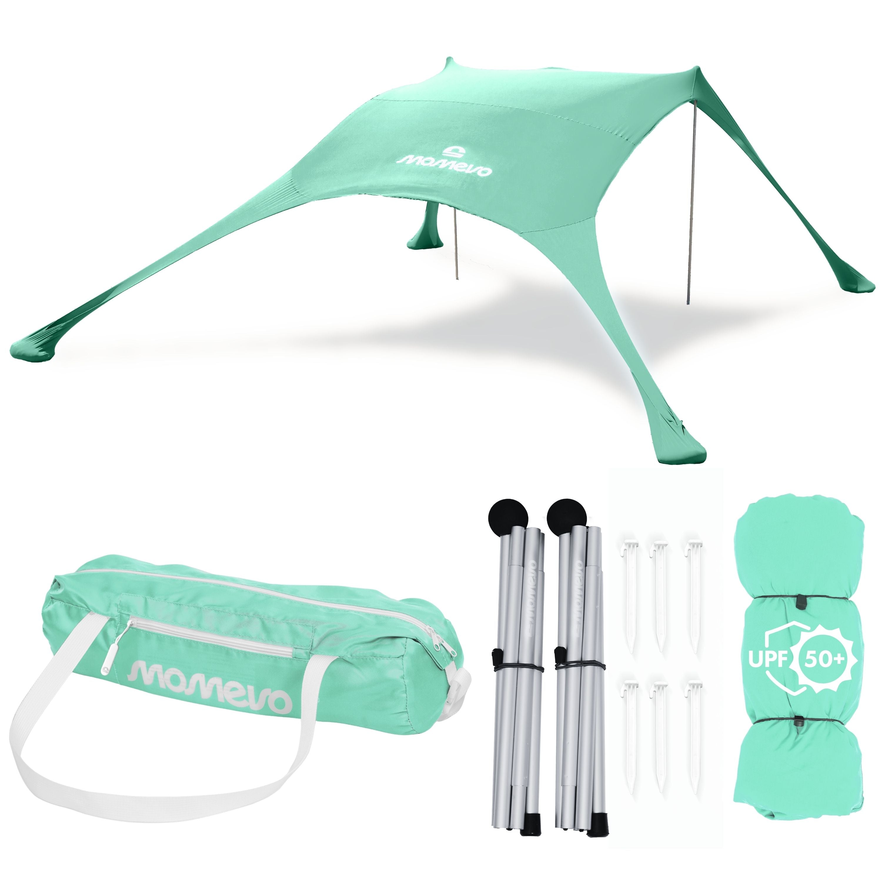 Momevo Sunsail Strandzelt Sonnensegel mit UPF50+