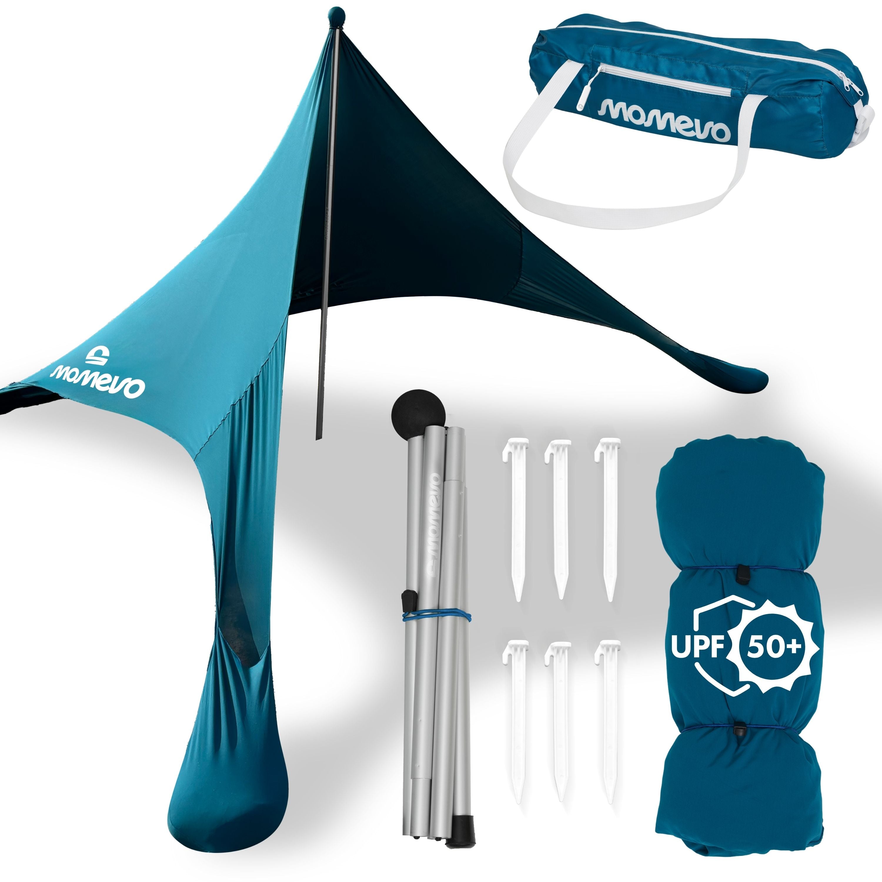 Momevo Sunsail Strandzelt Sonnensegel mit UPF50+