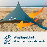 Momevo Sunsail Strandzelt Sonnensegel mit UPF50+