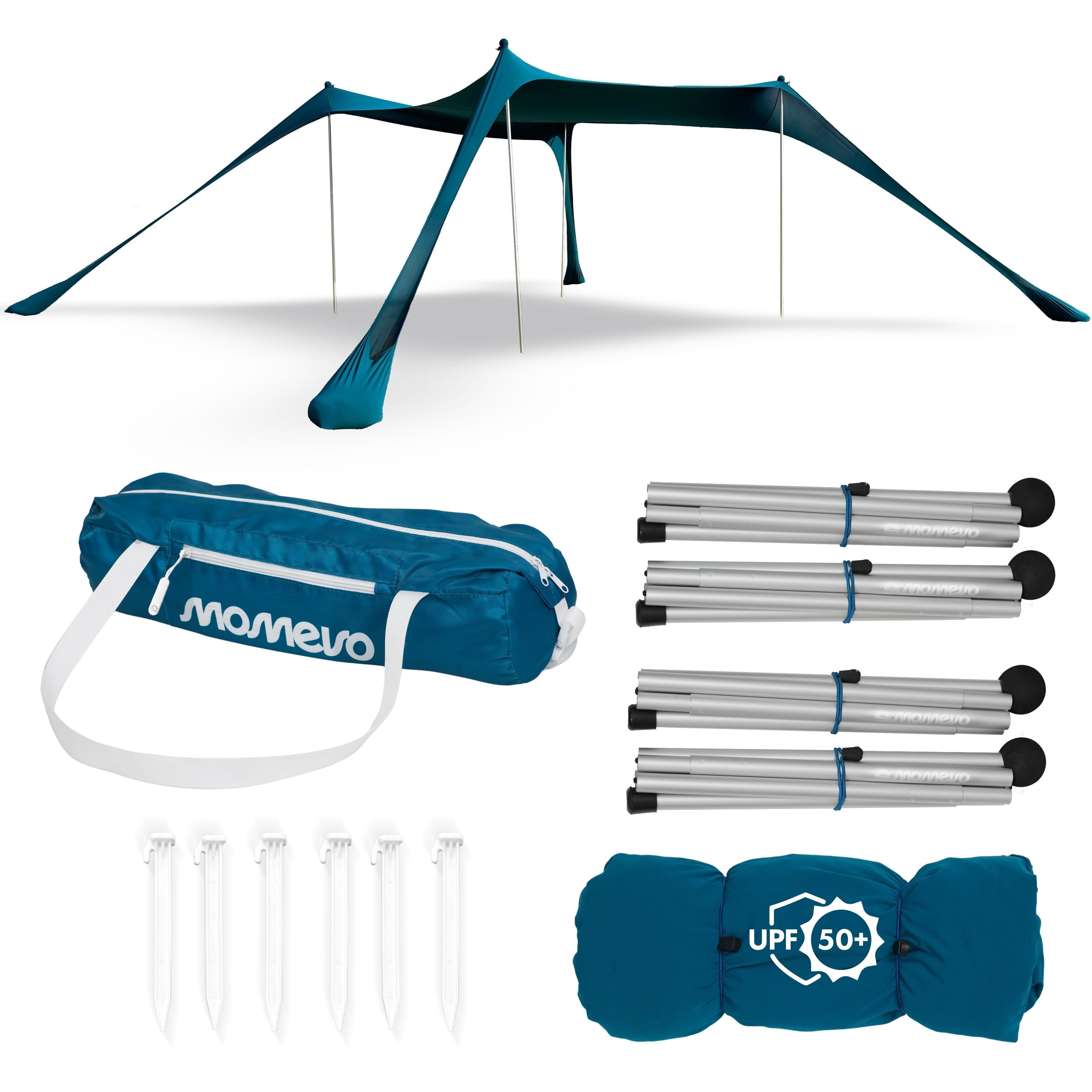 Momevo Sunsail Strandzelt Sonnensegel mit UPF50+