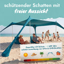 Momevo Sunsail XL Strandzelt Sonnensegel mit UPF50+