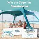 Momevo Sunsail XL Strandzelt Sonnensegel mit UPF50+