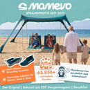 Momevo Sunsail XL Strandzelt Sonnensegel mit UPF50+