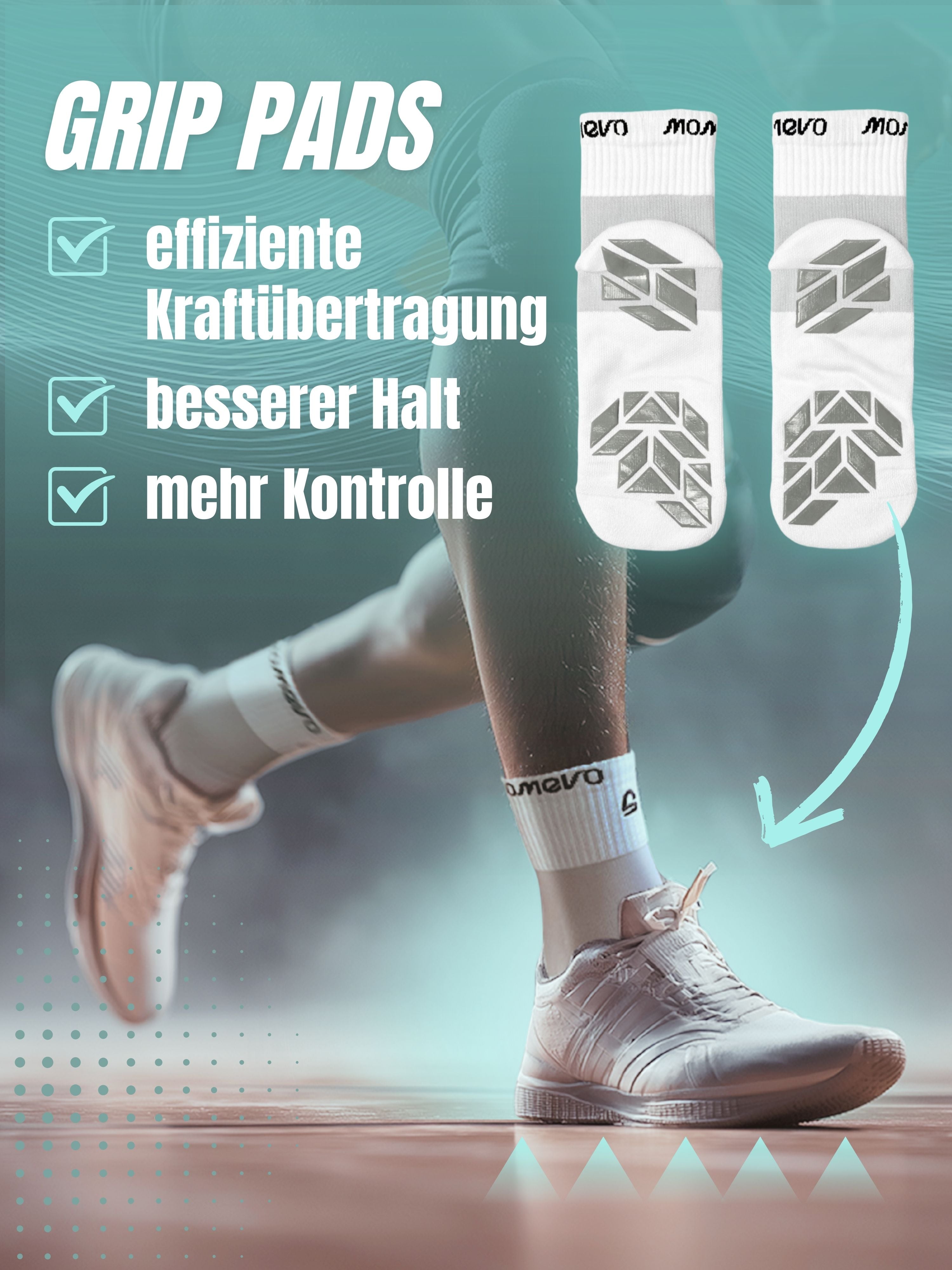 VolleySox – Premium Volleyball Socken mit Grip-Pads