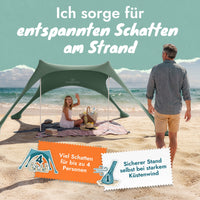 Momevo Sunsail Strandzelt Sonnensegel mit UPF50+