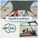 Momevo Sunsail Strandzelt Sonnensegel mit UPF50+