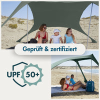 Momevo Sunsail Strandzelt Sonnensegel mit UPF50+