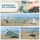 Momevo Sunsail Strandzelt Sonnensegel mit UPF50+