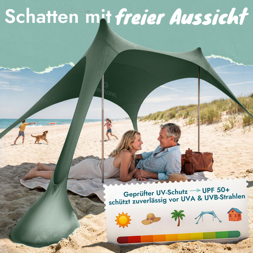 Momevo Sunsail Strandzelt Sonnensegel mit UPF50+