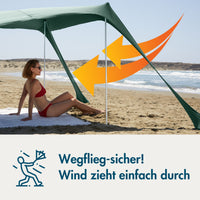 Momevo Sunsail Strandzelt Sonnensegel mit UPF50+