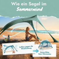 Momevo Sunsail Strandzelt Sonnensegel mit UPF50+