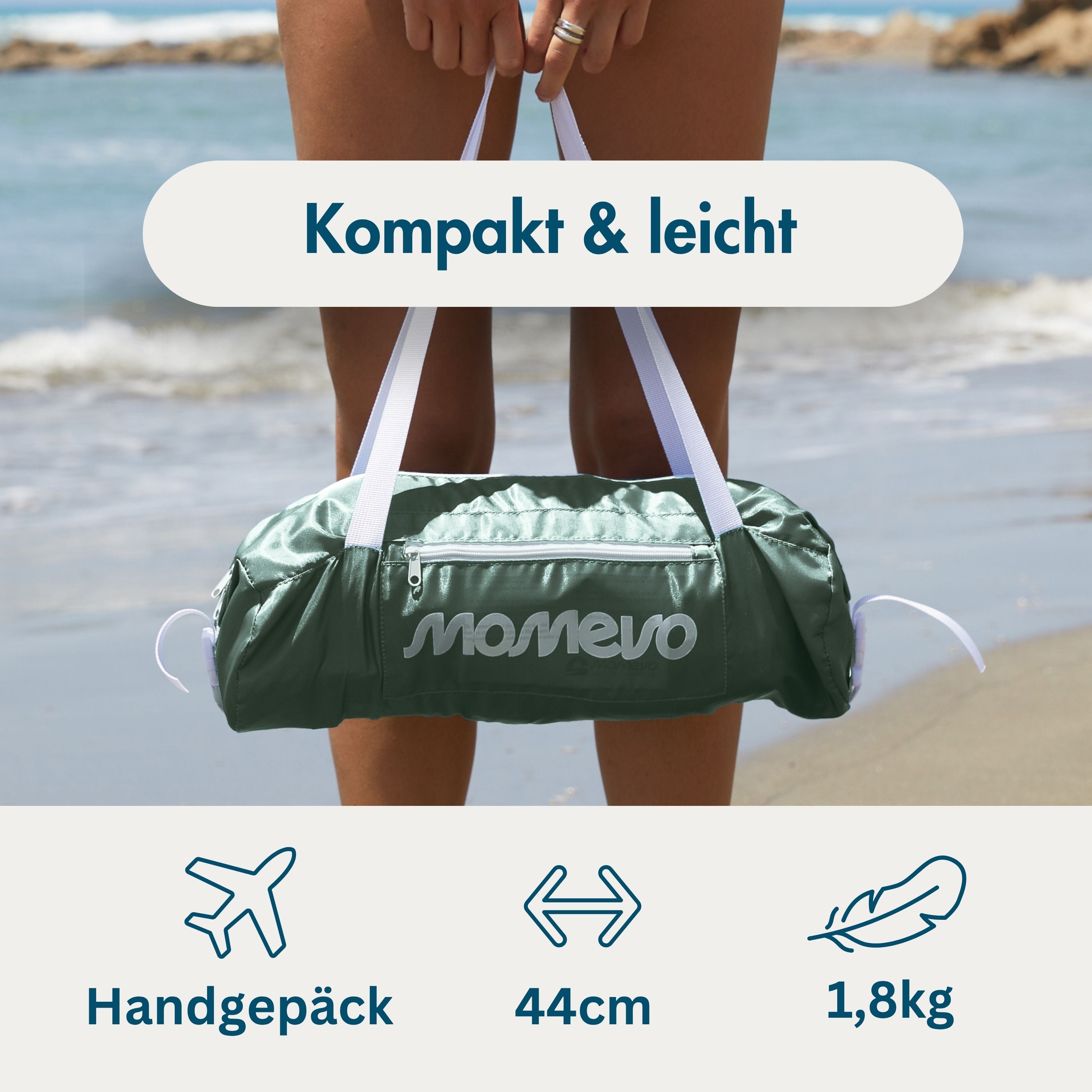 Momevo Sunsail Strandzelt Sonnensegel mit UPF50+