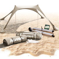 Momevo Sunsail Strandzelt Sonnensegel mit UPF50+