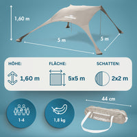 Momevo Sunsail Strandzelt Sonnensegel mit UPF50+
