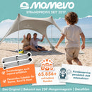 Momevo Sunsail Strandzelt Sonnensegel mit UPF50+