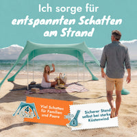 Momevo Sunsail Strandzelt Sonnensegel mit UPF50+