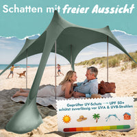 Momevo Sunsail Strandzelt Sonnensegel mit UPF50+