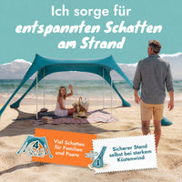 Momevo Sunsail Strandzelt Sonnensegel mit UPF50+