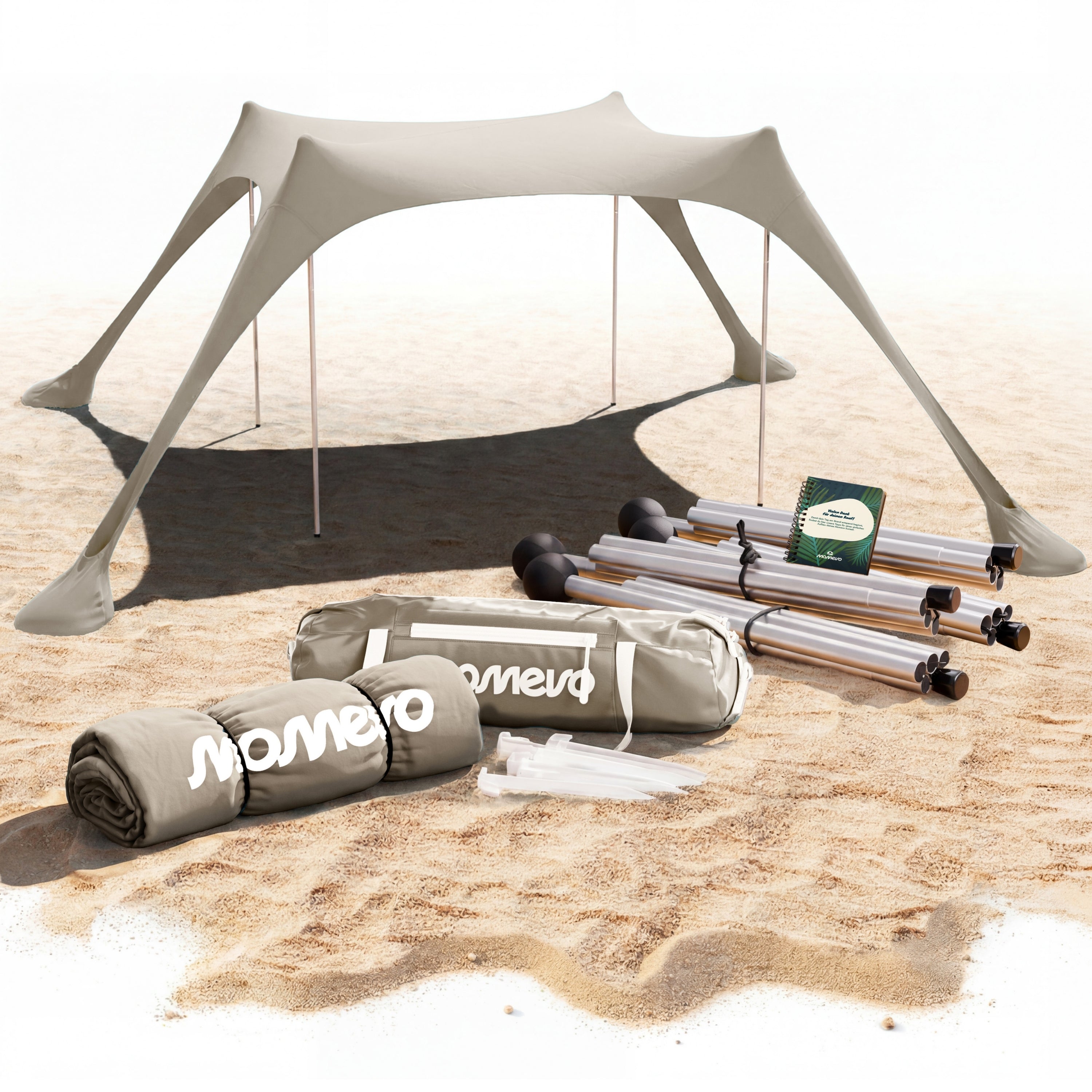 Momevo Sunsail Strandzelt Sonnensegel mit UPF50+