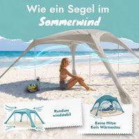 Momevo Sunsail Strandzelt Sonnensegel mit UPF50+