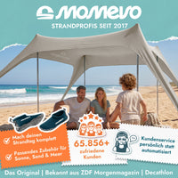 Momevo Sunsail Strandzelt Sonnensegel mit UPF50+