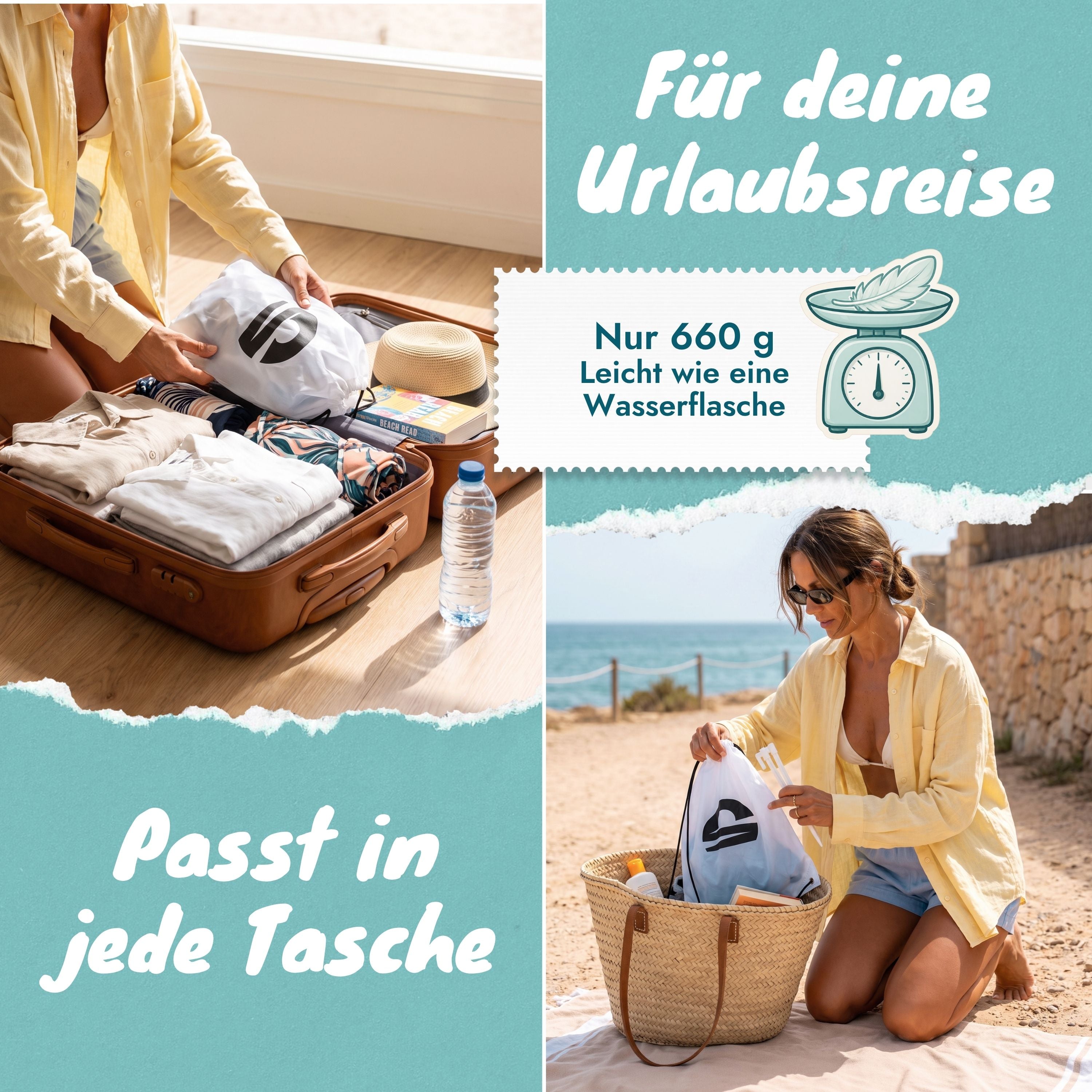 Airlounge Strandlehne aufblasbarer Beach Lounger Petrolblau