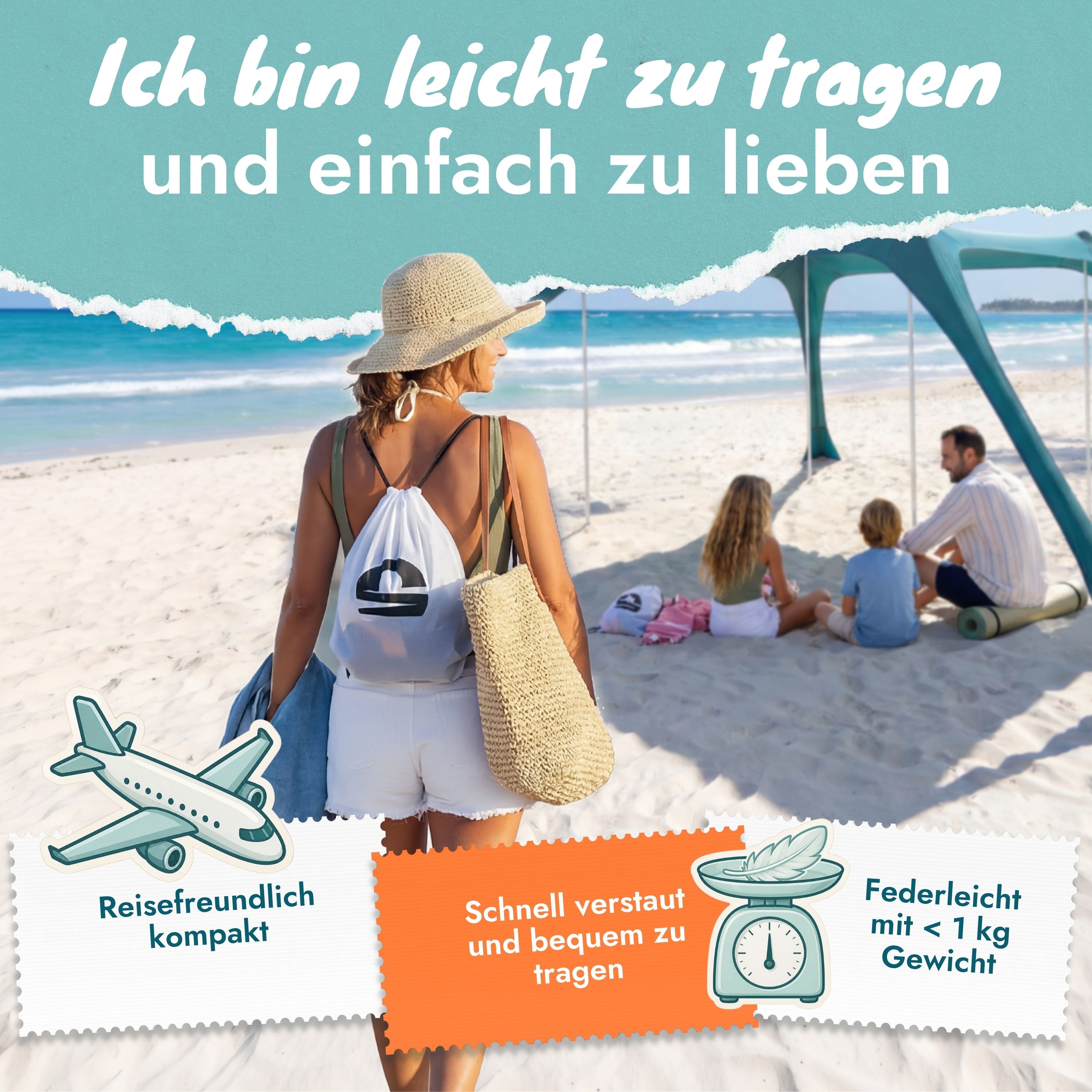 Airlounge Strandlehne aufblasbarer Beach Lounger Petrolblau
