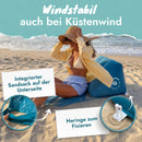 Airlounge Strandlehne aufblasbarer Beach Lounger Petrolblau
