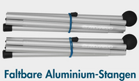 2x Faltbare Alu-Stangen für das Sunsail Strandzelt