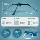 Tenda da spiaggia Momevo Sunsail con SPF50+