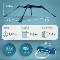 Tenda da spiaggia Momevo Sunsail con SPF50+