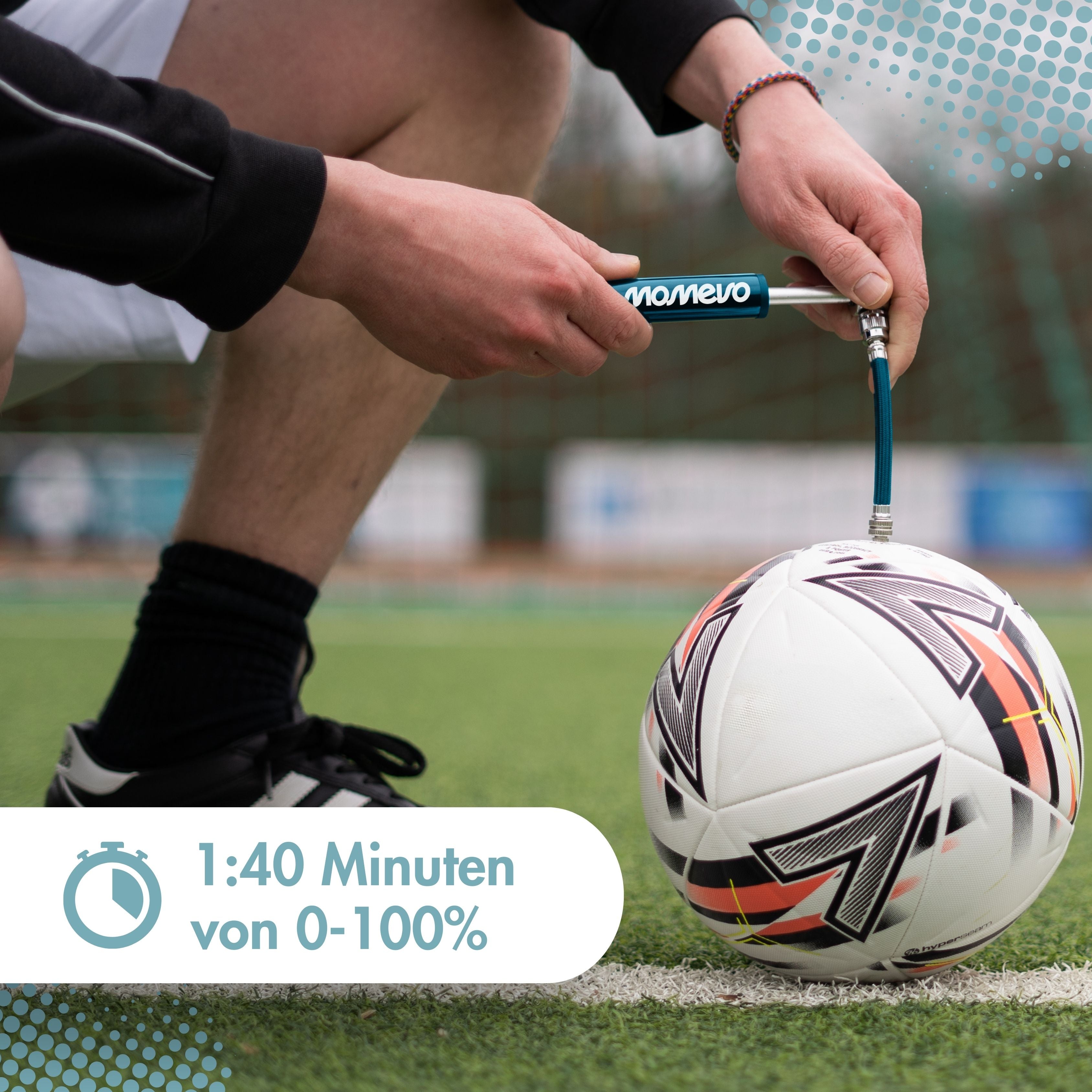 gymnastikball aufpumpen mit fahrradpumpe Ballpumpe kompakt mit flexiblem Schlauch