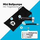 Ballpumpe kompakt mit flexiblem Schlauch